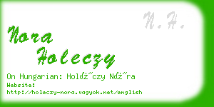 nora holeczy business card